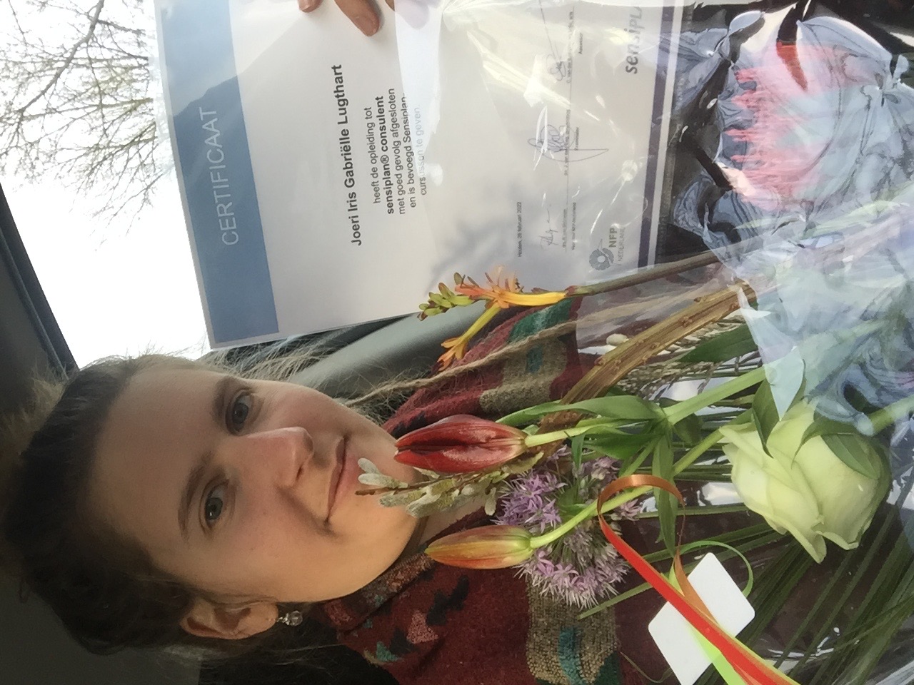 Ik met mijn Sensiplan certificaat